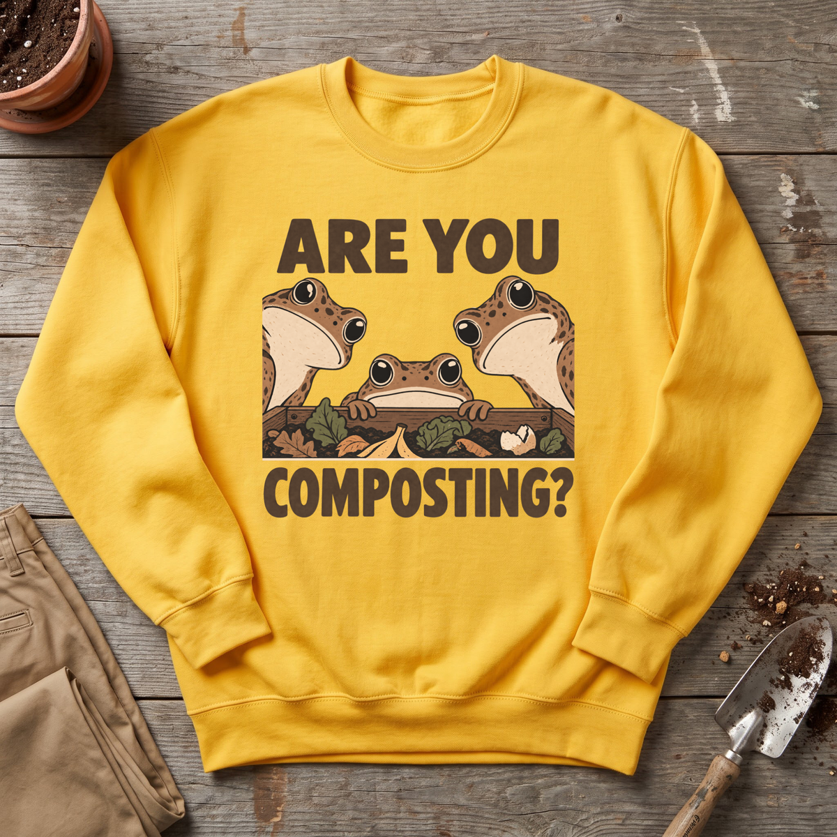 Are You Composting Frog Sweatshirt