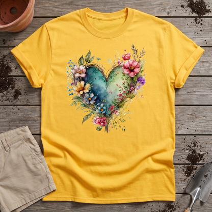 Floral Heart Garden T-Shirt