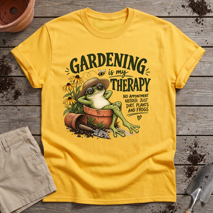 Gardening Therapy Frog T-Shirt