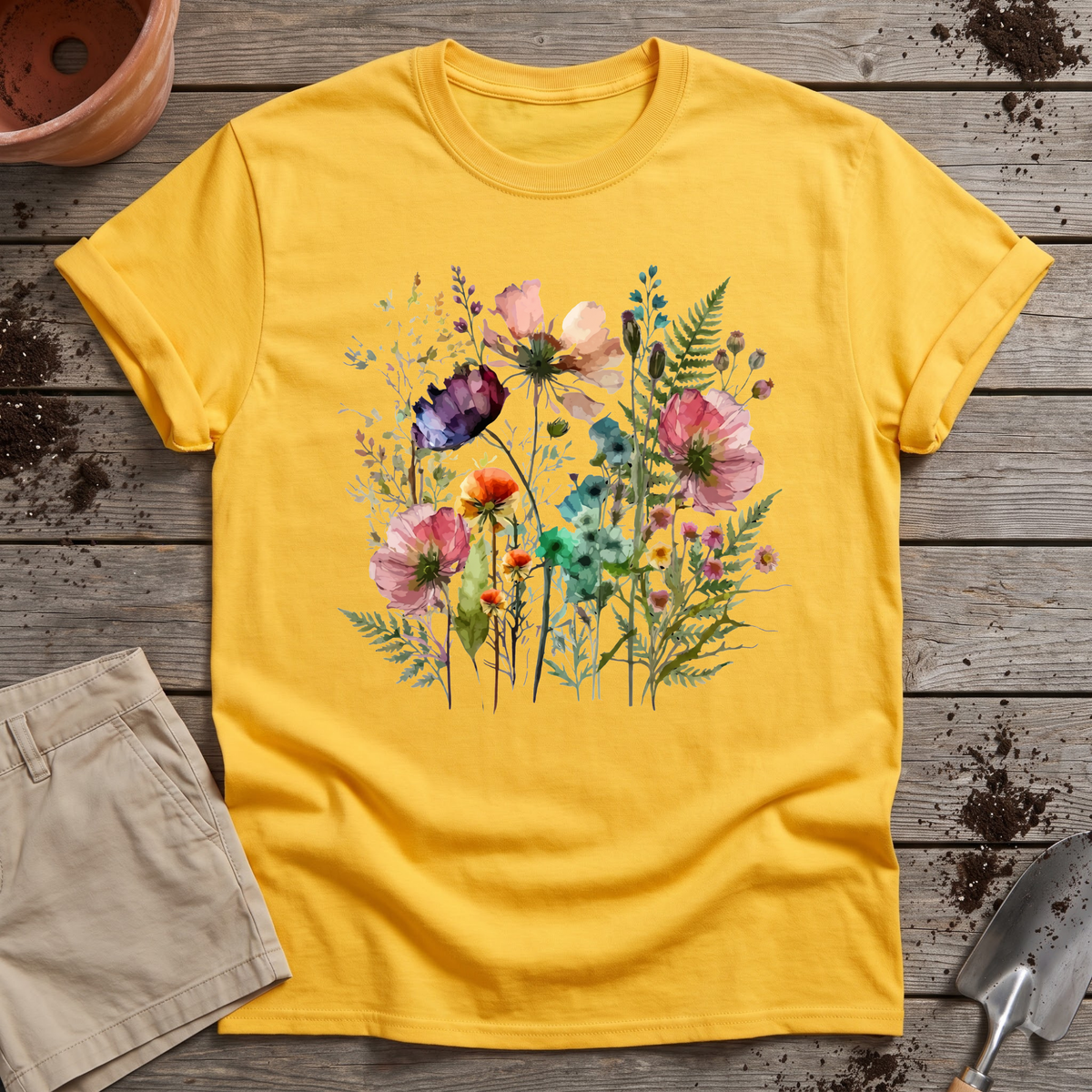 Watercolor Wildflowers T-Shirt