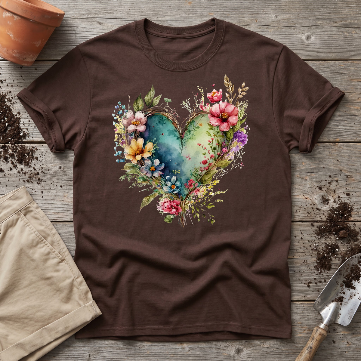 Floral Heart Garden T-Shirt