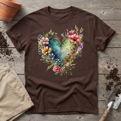 Floral Heart Garden T-Shirt