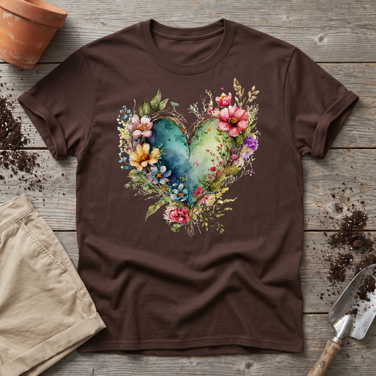 Floral Heart Garden T-Shirt