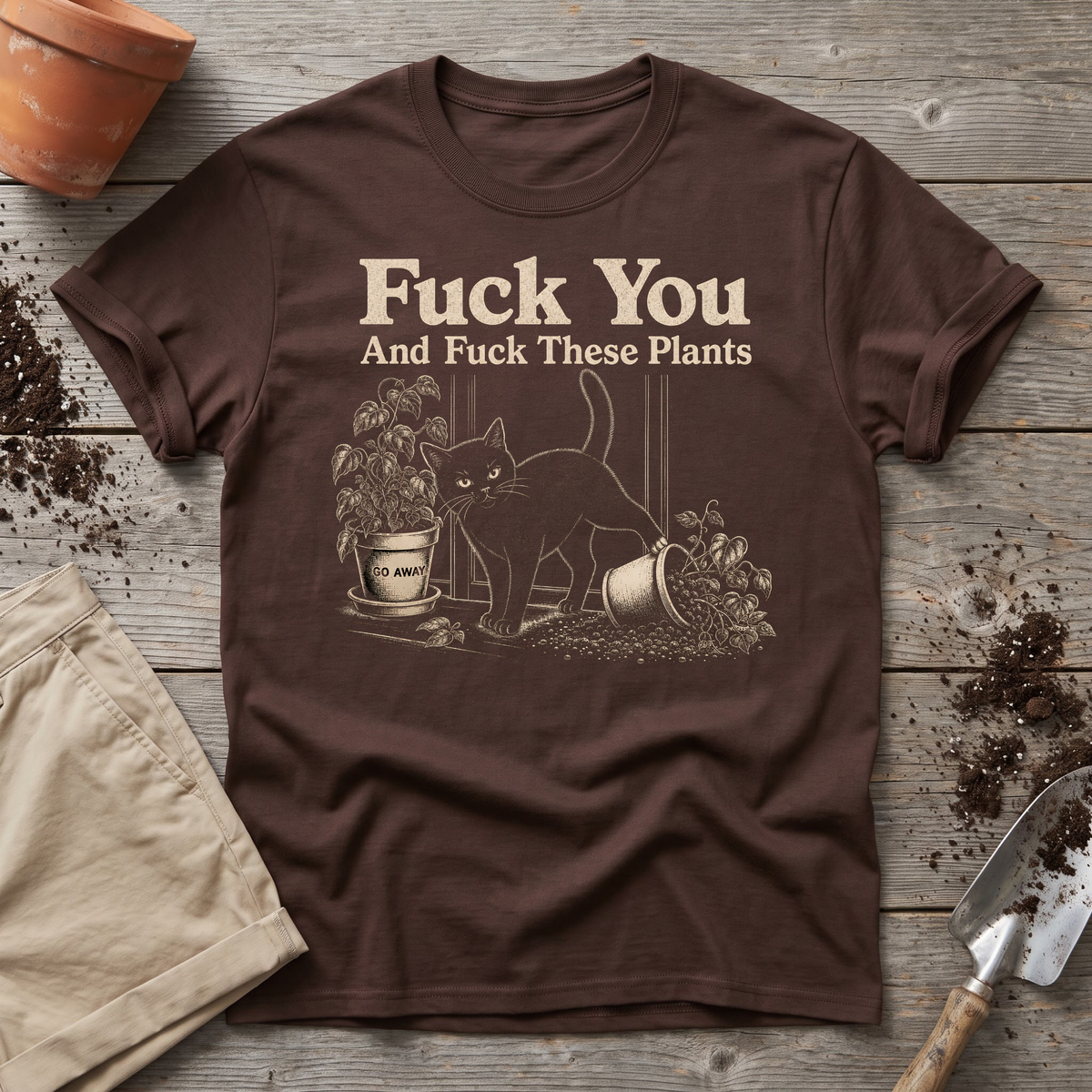Cat vs Plants T-Shirt