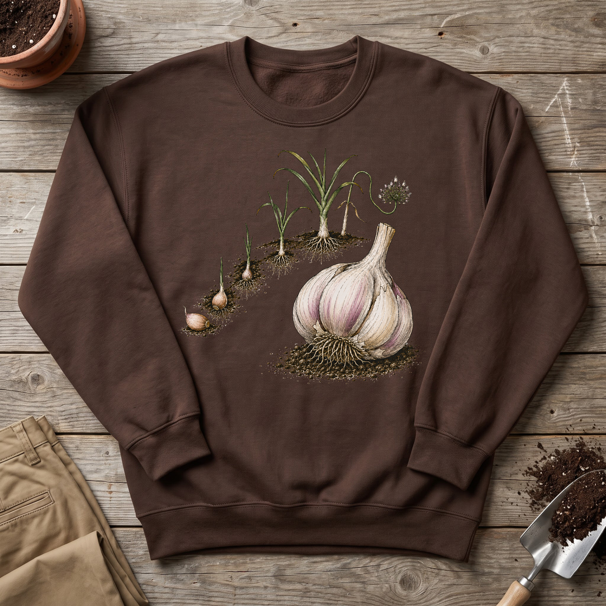 Garlic Growing Cycle Sweatshirt