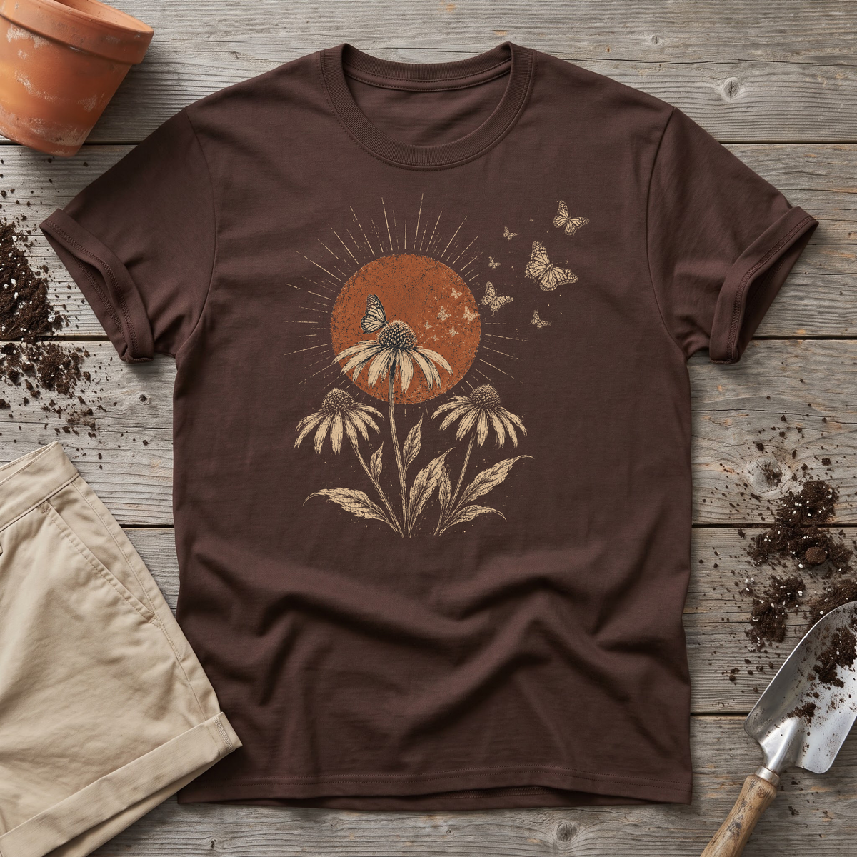 Coneflower Butterflies T-Shirt