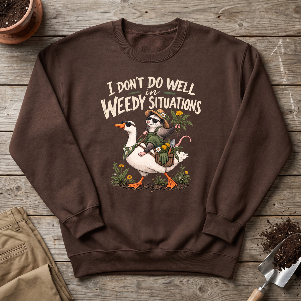 Weedy Situations Garden Sweatshirt