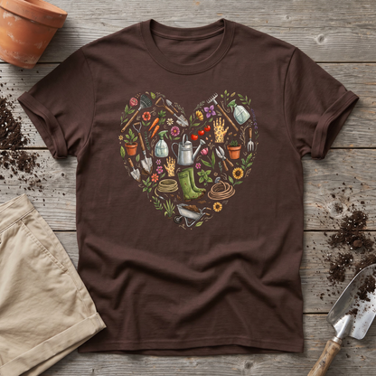 Women Plant Love Heart T‑Shirt