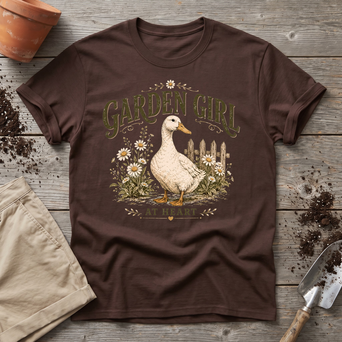 Garden Girl Duck T-Shirt