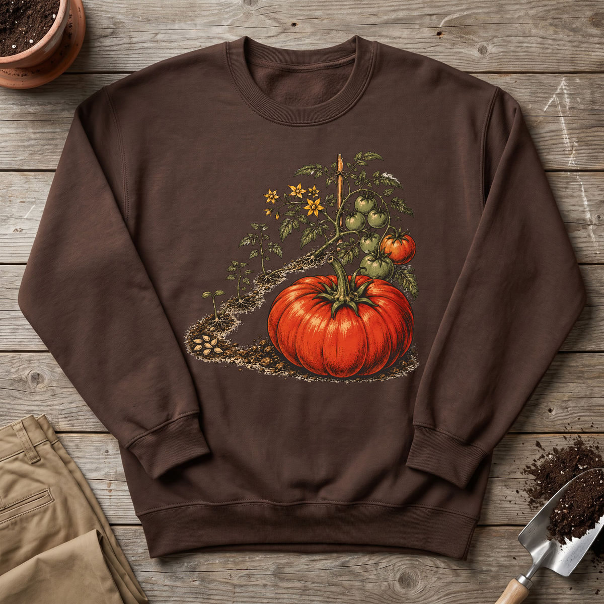 Tomato Growing Cycle Sweatshirt