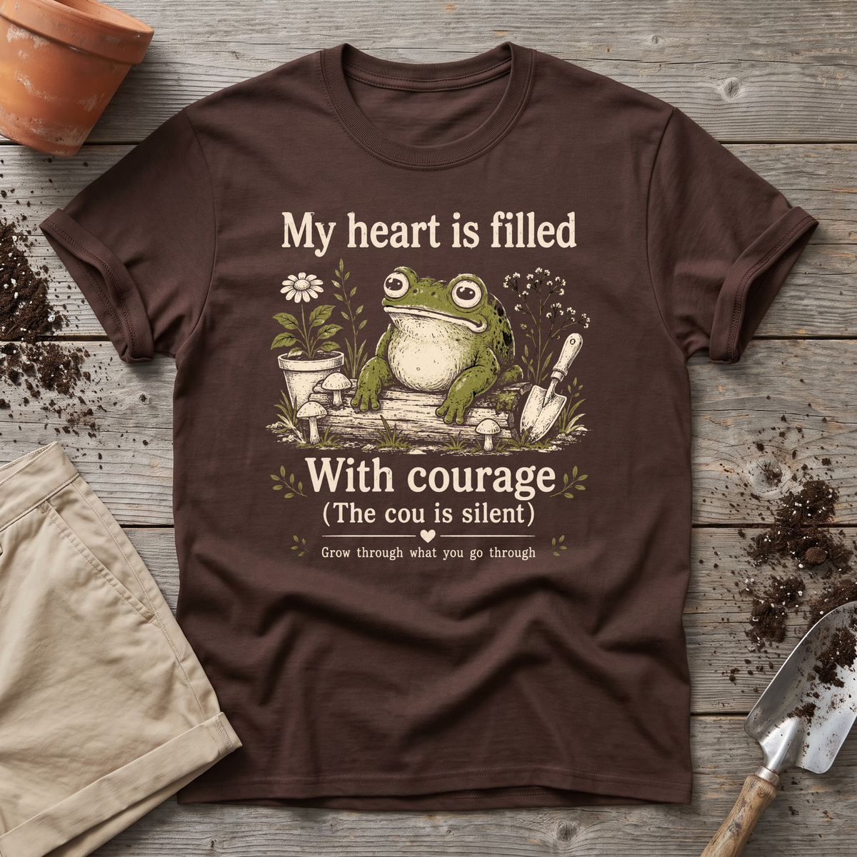 Garden Courage Frog T-Shirt