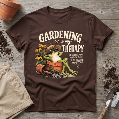 Gardening Therapy Frog T-Shirt