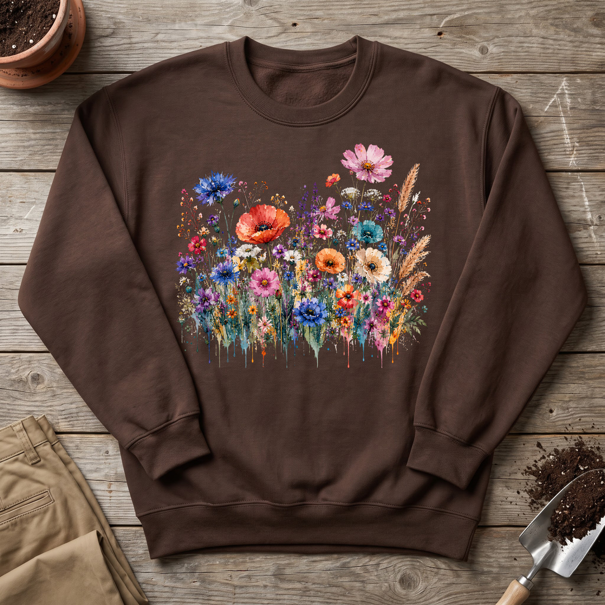 Watercolor Wildflowers Sweatshirt