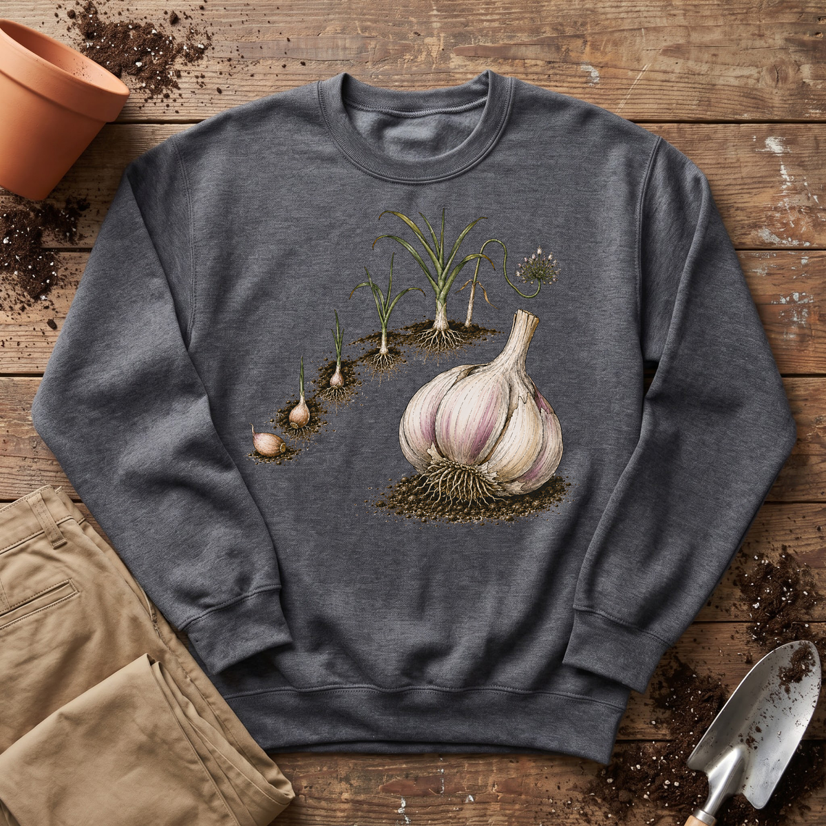 Garlic Growing Cycle Sweatshirt