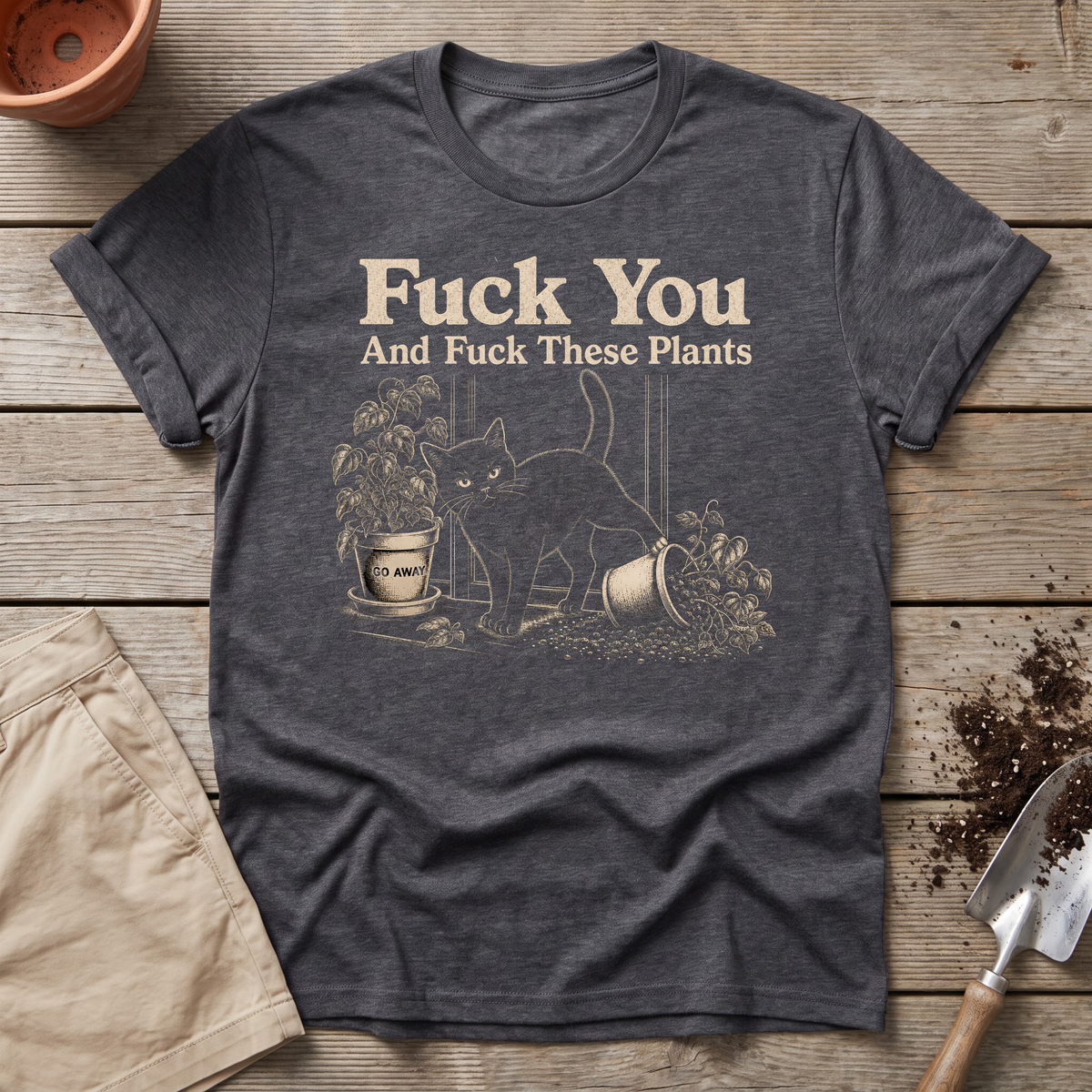 Cat vs Plants T-Shirt