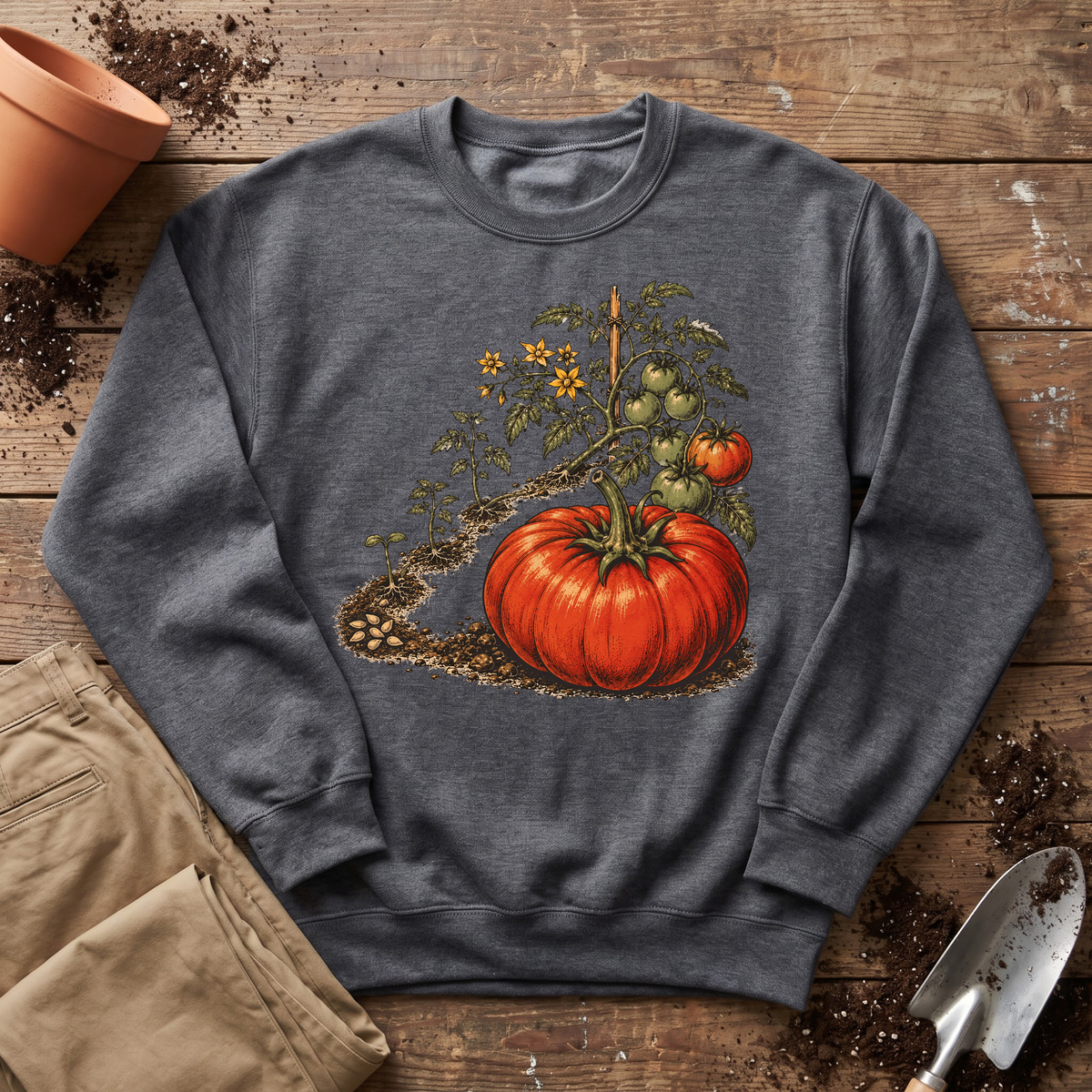 Tomato Growing Cycle Sweatshirt