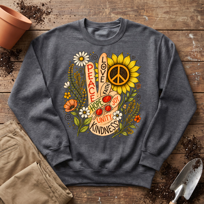 Flower Power Peace Sweatshirt
