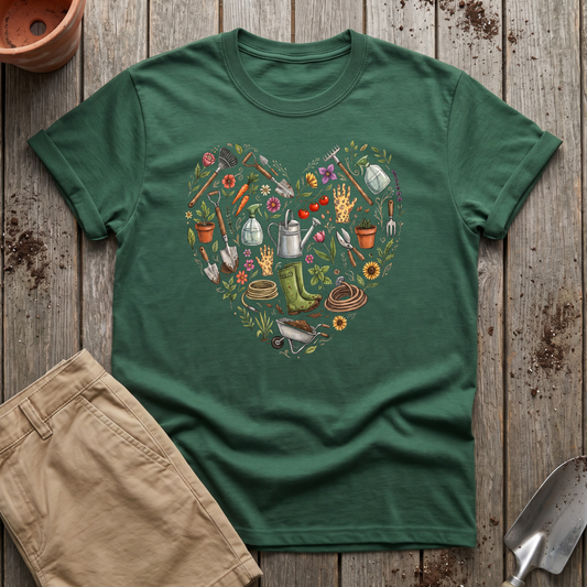Women Plant Love Heart T‑Shirt