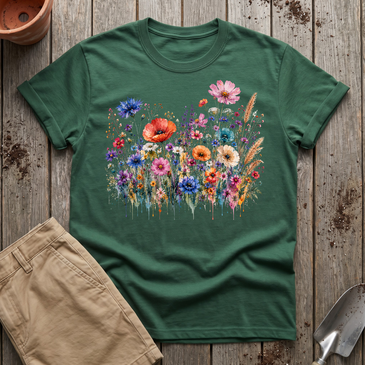 Watercolor Wildflowers T-Shirt