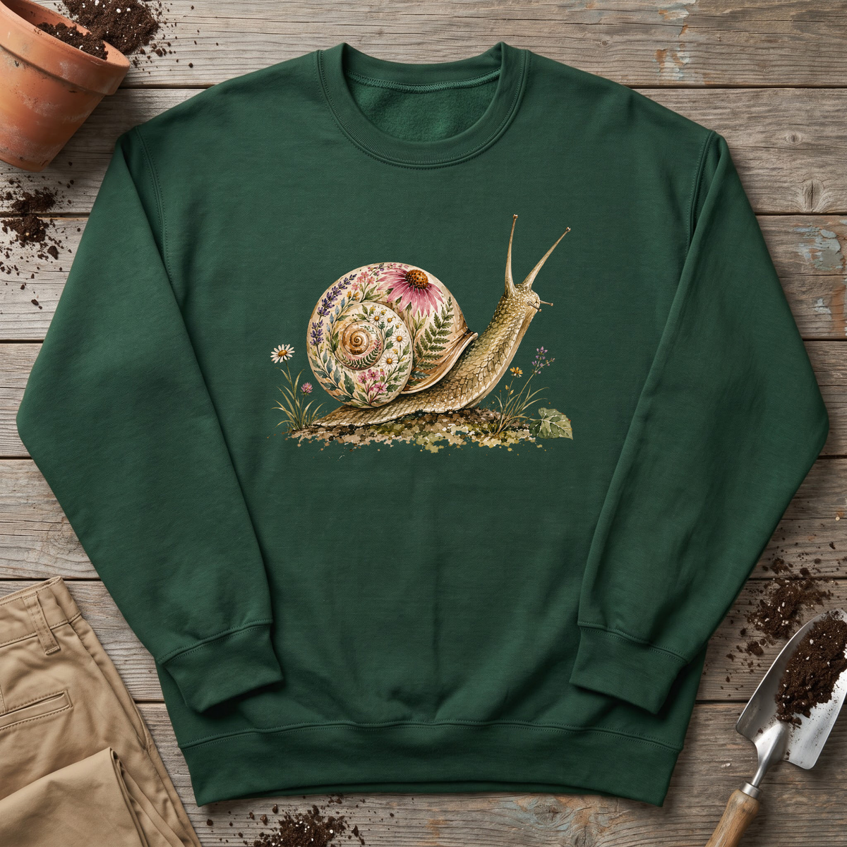 Botanical Garden Snail Sweatshirt