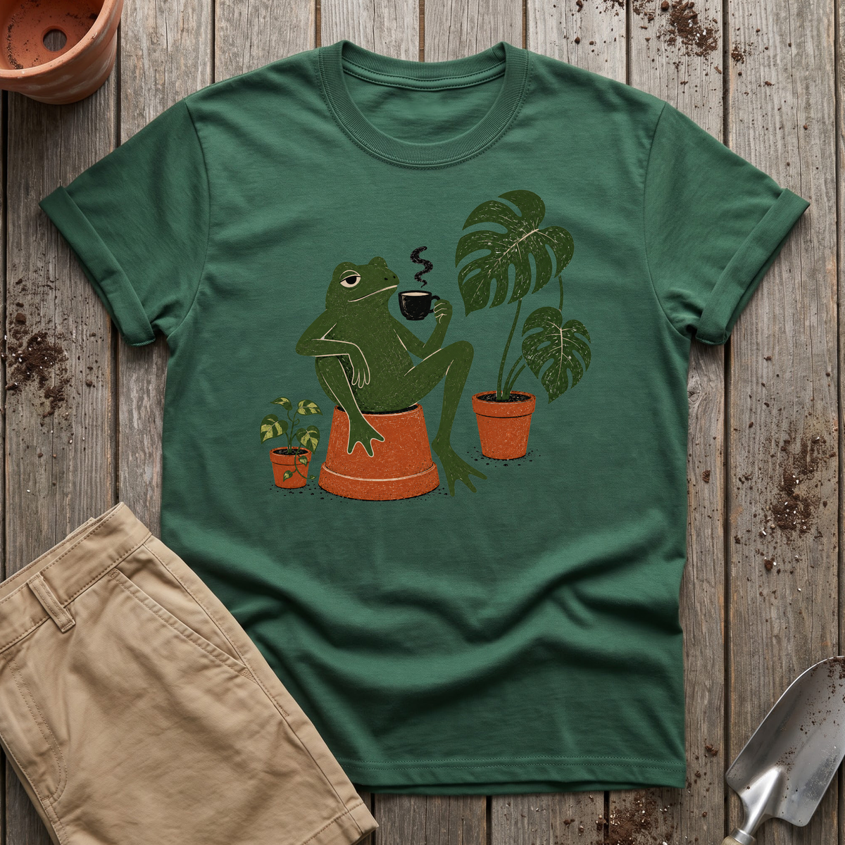 Plant Frog Coffee T-Shirt