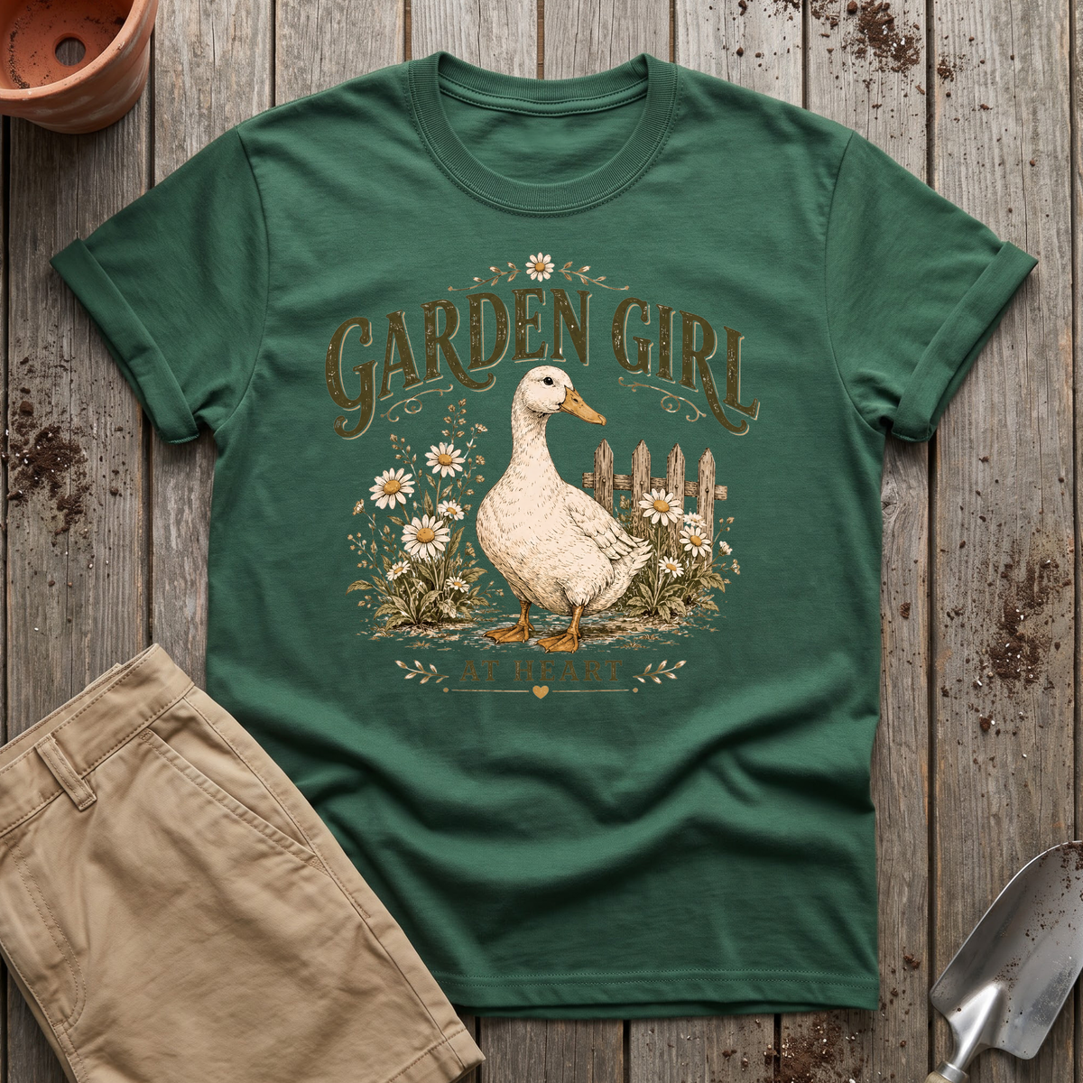 Garden Girl Duck T-Shirt