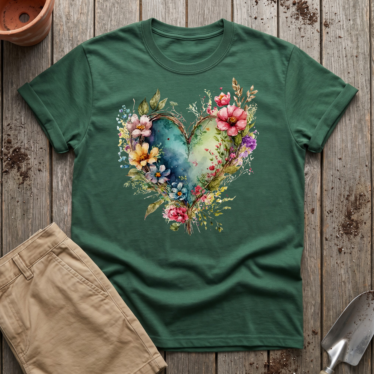 Floral Heart Garden T-Shirt