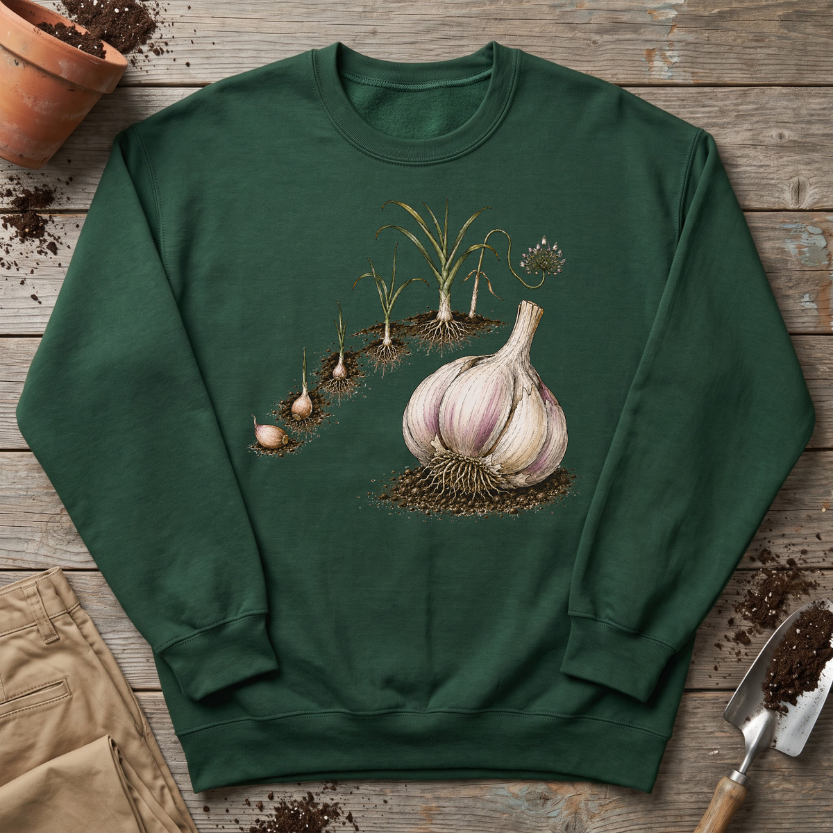 Garlic Growing Cycle Sweatshirt
