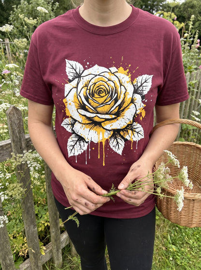 Yellow Ink Rose Garden T-Shirt