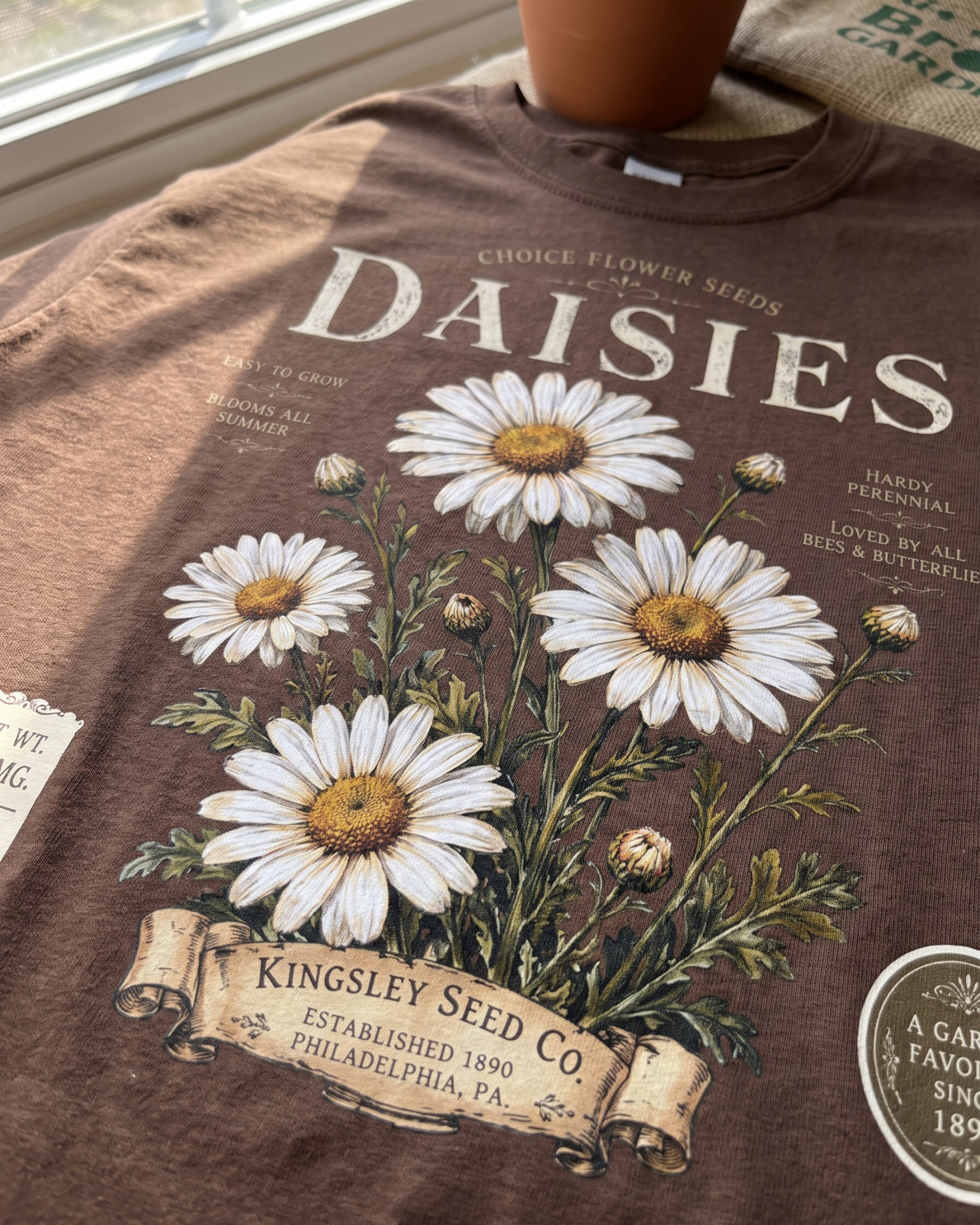 Daisy Seed Catalog Vintage Botanical T-Shirt