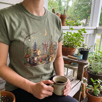 Moonlit Garden Insect Orchestra T-Shirt