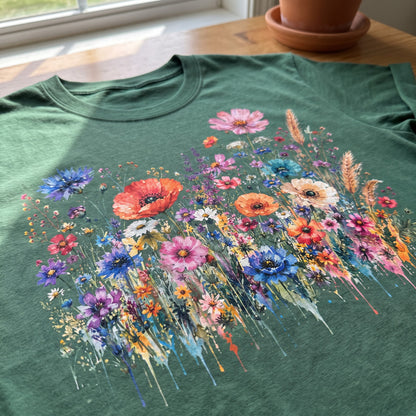 Watercolor Wildflowers T-Shirt