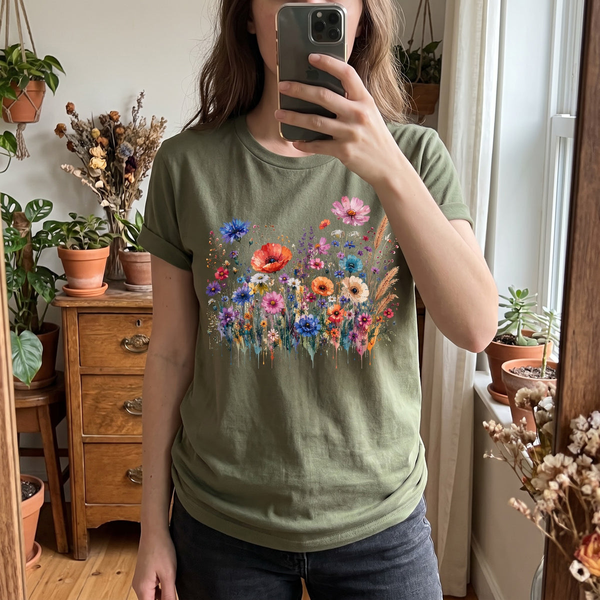 Watercolor Wildflowers T-Shirt
