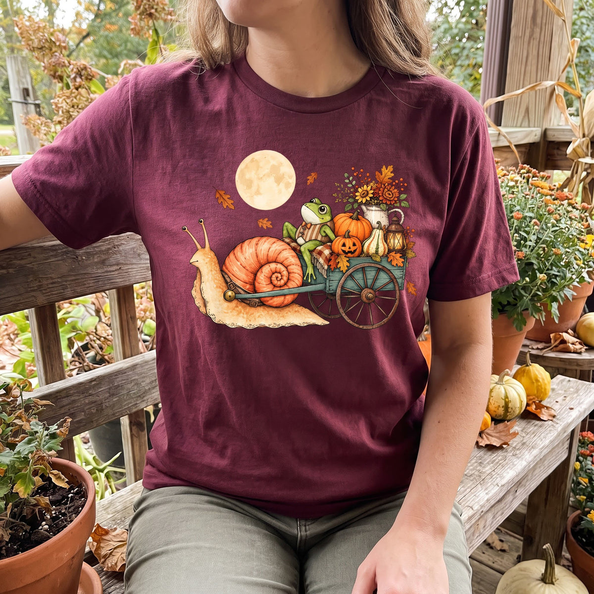 Moonlit Pumpkin Wagon T-Shirt
