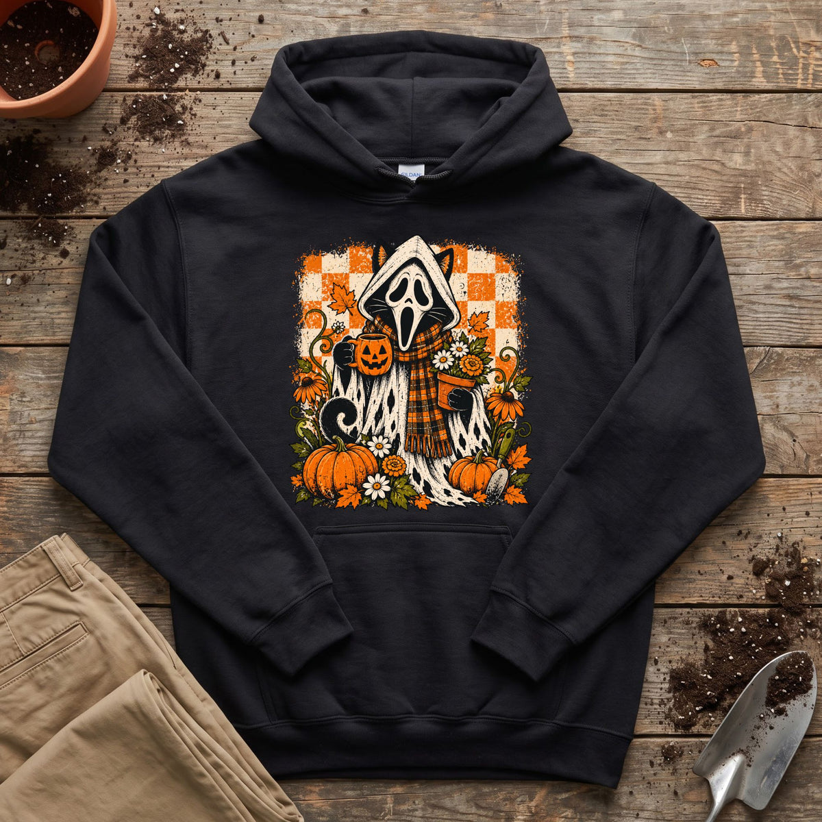 Spooky Garden Cat Hoodie