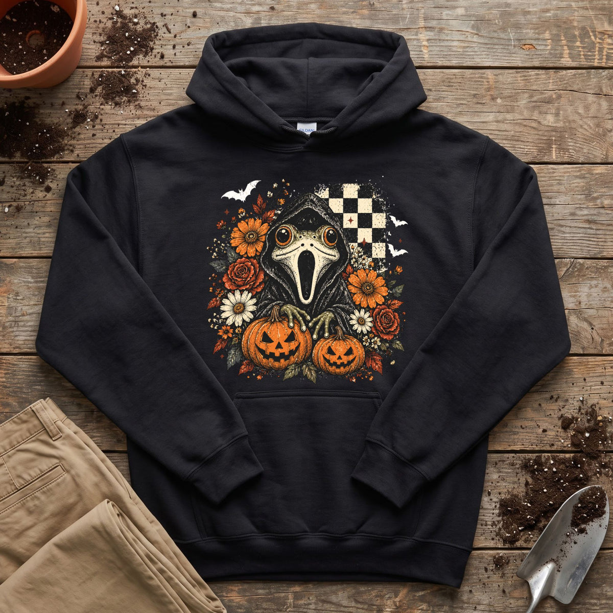 Spooky Frog Patch Hoodie