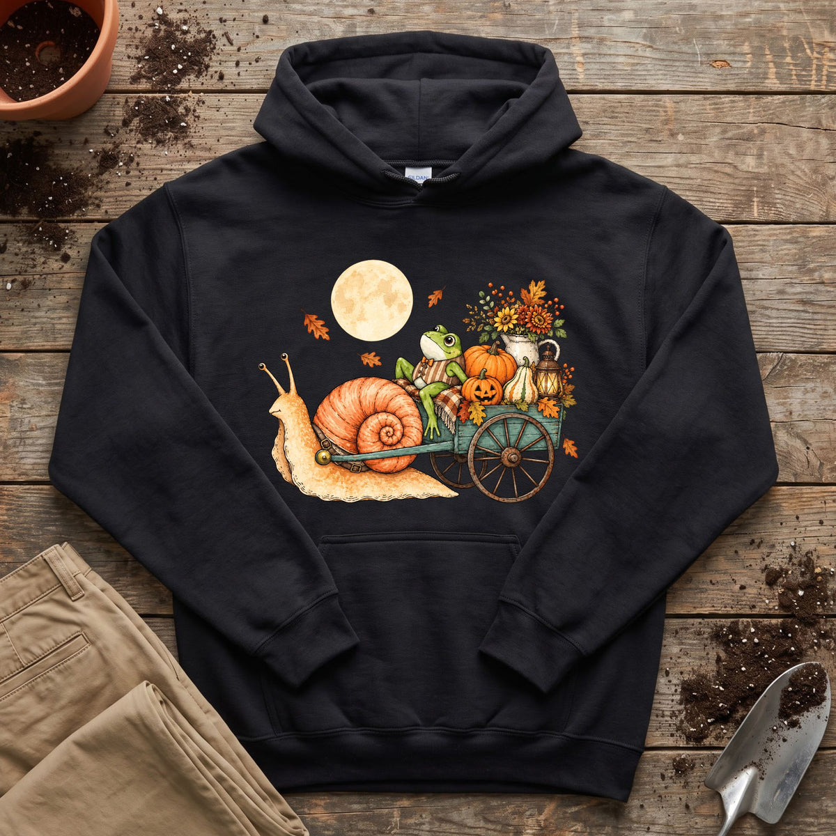 Moonlit Pumpkin Wagon Hoodie