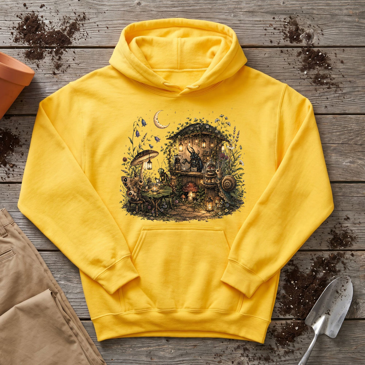 Moonlit Garden Café Hoodie