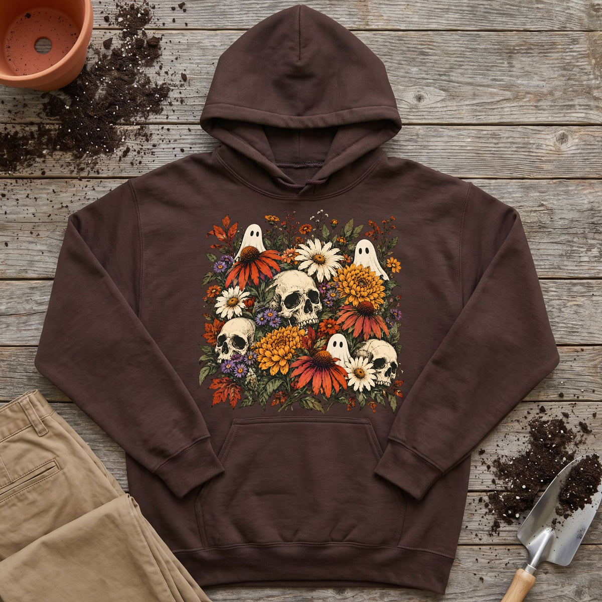 Ghostly Garden Blooms Hoodie