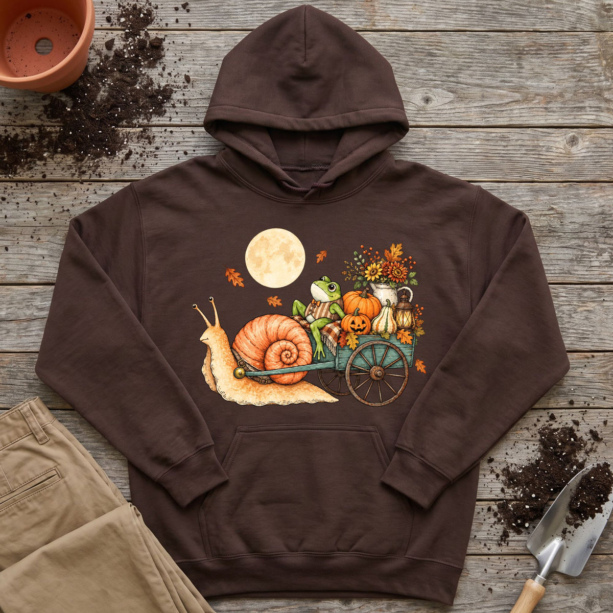 Moonlit Pumpkin Wagon Hoodie