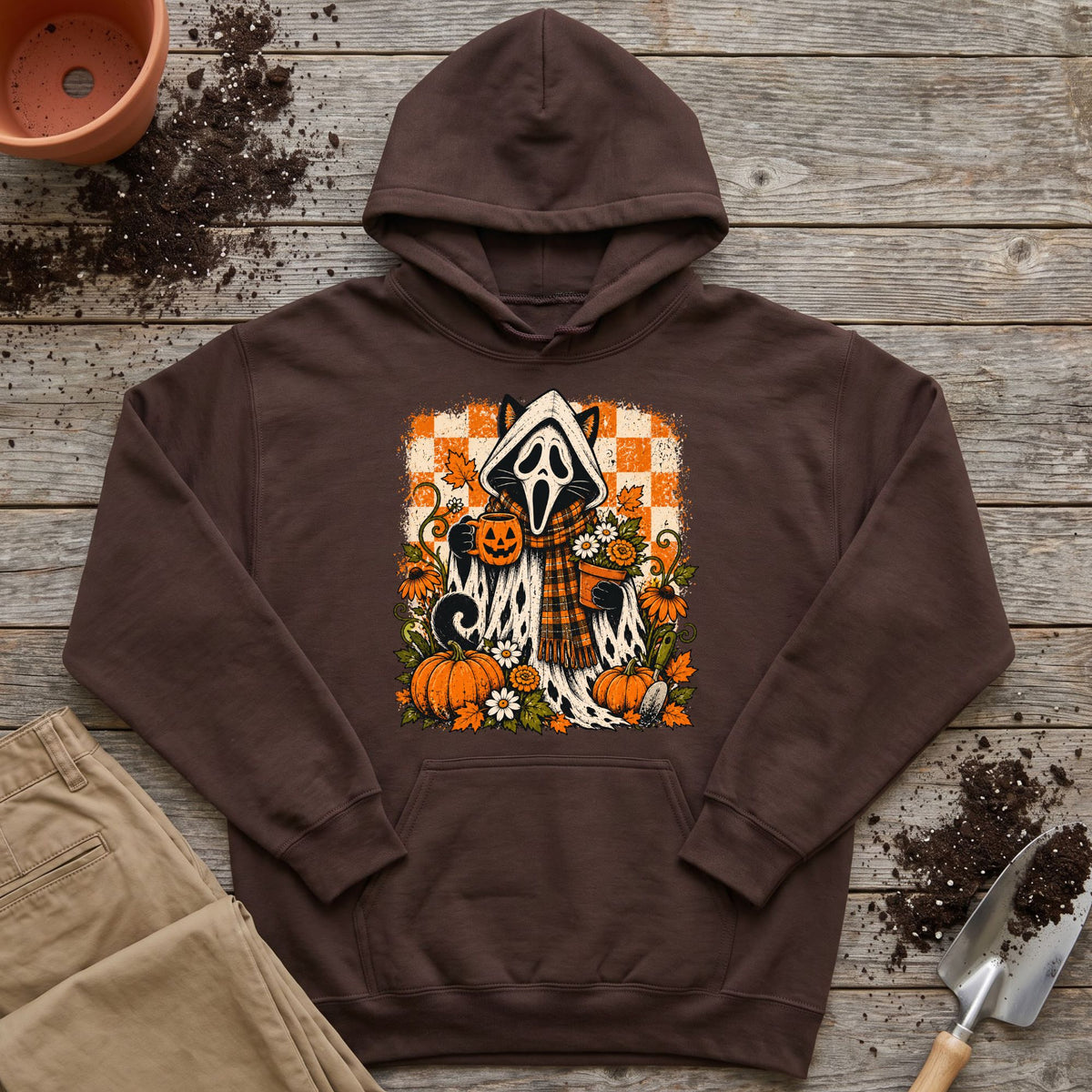 Spooky Garden Cat Hoodie