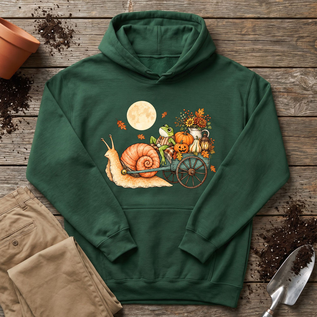 Moonlit Pumpkin Wagon Hoodie