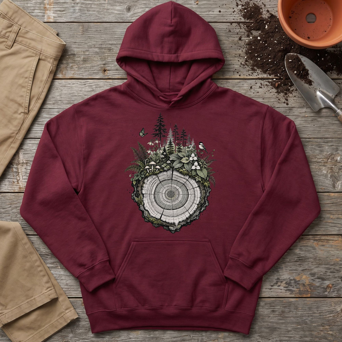 Forest Growth Rings Hoodie