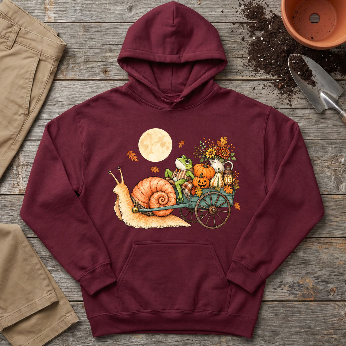 Moonlit Pumpkin Wagon Hoodie
