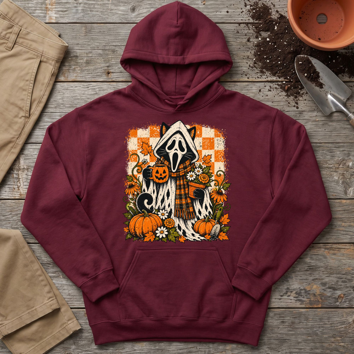 Spooky Garden Cat Hoodie