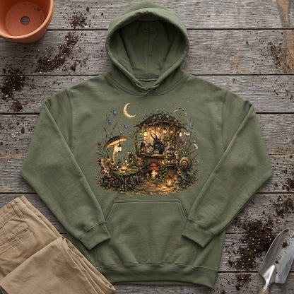 Moonlit Garden Café Hoodie