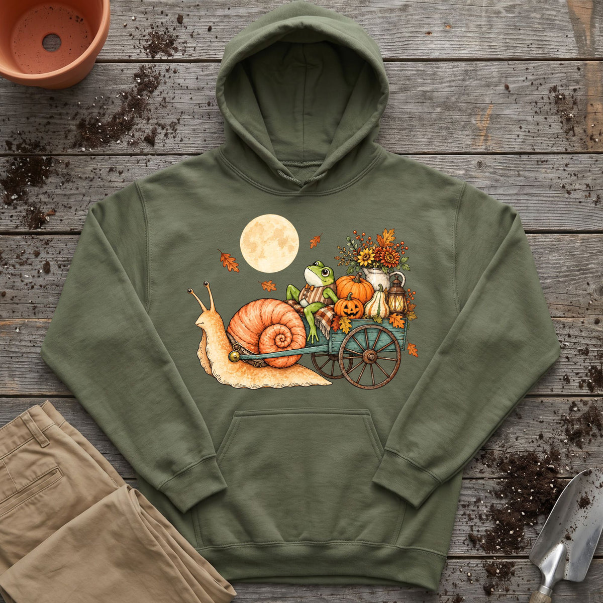 Moonlit Pumpkin Wagon Hoodie
