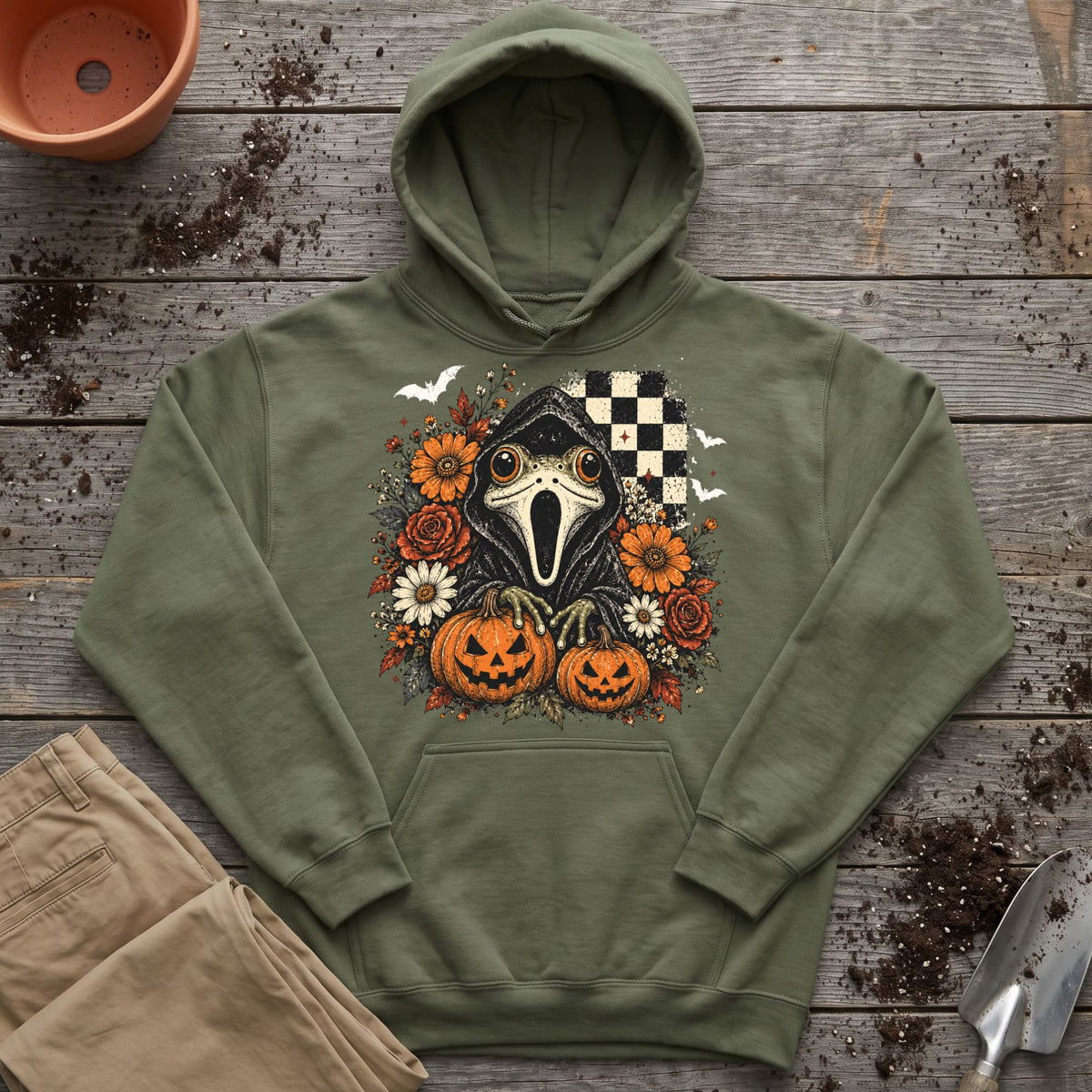 Spooky Frog Patch Hoodie