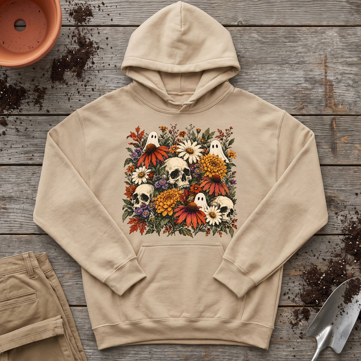 Ghostly Garden Blooms Hoodie