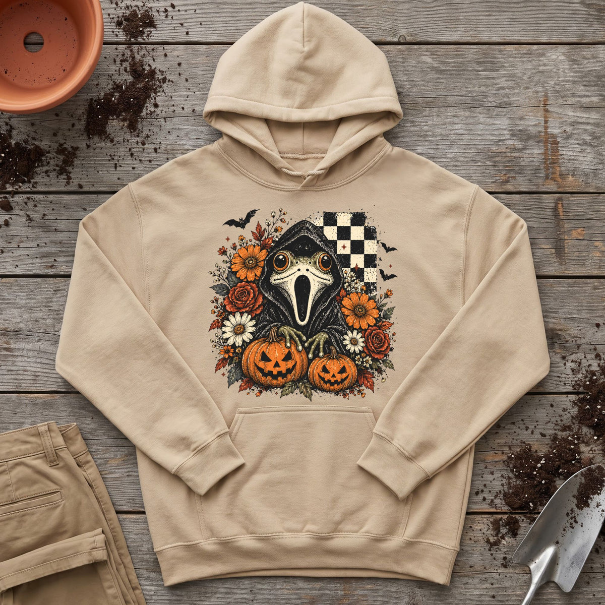 Spooky Frog Patch Hoodie